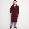 Lands’ End Men’s Full-Length Turkish Cotton Terry Bathrobe – 55″ Length | Plush, Absorbent, 2 Pockets, Spa Comfort(Rich Burgundy)