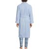Lands’ End Men’s Full-Length Turkish Cotton Terry Bathrobe – 55″ Length | Plush, Absorbent, 2 Pockets, Spa Comfort(Soft Blue Haze)