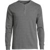 Lands’ End Men’s Knit Rib Henley(Charcoal Heather)