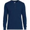 Lands’ End Men’s Knit Rib Henley(Deep Sea Navy)