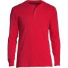 Lands’ End Men’s Knit Rib Henley(Rich Red)