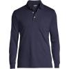Lands’ End Men’s Long Sleeve American-Grown Supima Cotton Polo Shirt with Pocket(Radiant Navy)