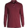 Lands’ End Men’s Long Sleeve American-Grown Supima Cotton Polo Shirt with Pocket(Rich Burgundy)