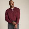 Lands’ End Men’s Long Sleeve American-Grown Supima Cotton Polo Shirt with Pocket(Rich Burgundy)