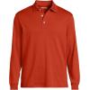 Lands’ End Men’s Long Sleeve American-Grown Supima Cotton Polo Shirt(Bourbon)