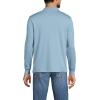 Lands’ End Men’s Long Sleeve American-Grown Supima Cotton Polo Shirt(Light Storm Blue)