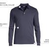 Lands’ End Men’s Long Sleeve American-Grown Supima Cotton Polo Shirt(Radiant Navy)
