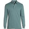 Lands’ End Men’s Long Sleeve American-Grown Supima Cotton Polo Shirt(Tourmaline)