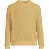 Lands’ End Men’s Long Sleeve Garment Dyed Sweater(Honey Gold)