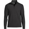 Lands’ End Men’s Long Sleeve Waffle Quarter Zip(Black Slate)