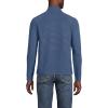 Lands’ End Men’s Long Sleeve Waffle Quarter Zip(Light Indigo Blue)