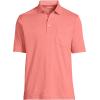 Lands’ End Men’s Premium American-Grown Supima Cotton Polo Shirt, Short Sleeve, Pocket – Big & Tall(Coral Clay)