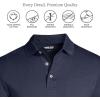 Lands’ End Men’s Premium American-Grown Supima Cotton Polo Shirt, Short Sleeve, Pocket – Big & Tall(Radiant Navy)