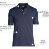 Lands’ End Men’s Premium American-Grown Supima Cotton Polo Shirt, Short Sleeve, Pocket – Big & Tall(Radiant Navy)