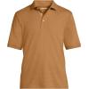 Lands’ End Men’s Short Sleeve American-Grown Supima Cotton Polo Shirt(Canyon Camel Grid)