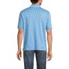 Lands’ End Men’s Short Sleeve American-Grown Supima Cotton Polo Shirt(Crisp Blue Heather Fish Print)