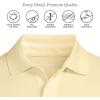 Lands’ End Men’s Short Sleeve American-Grown Supima Cotton Polo Shirt(Pale Yellow)
