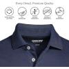 Lands’ End Men’s Short Sleeve American-Grown Supima Cotton Polo Shirt(Radiant Navy)