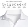 Lands’ End Men’s Short Sleeve American-Grown Supima Cotton Polo Shirt(White)