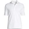 Lands’ End Men’s Short Sleeve American-Grown Supima Cotton Polo Shirt(White)