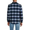 Lands’ End Men’s Super Brushed Shirt Jacket(Aged Steel Heather/Blue Plaid)
