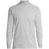 Lands’ End Men’s Super-T Cotton-Blend Mock Turtleneck Shirt(Gray Heather)
