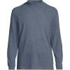 Lands’ End Men’s Super-T Cotton-Blend Mock Turtleneck Shirt(Nightfall Blue Heather)