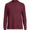 Lands’ End Men’s Super-T Cotton-Blend Mock Turtleneck Shirt(Rich Burgundy Heather)