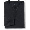 Lands’ End Men’s Super-T Long Sleeve Henley Shirt(Dark Charcoal Heather)
