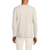 Lands’ End Men’s Super-T Long Sleeve Henley Shirt(Flax Heather)