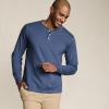 Lands’ End Men’s Super-T Long Sleeve Henley Shirt(Nightfall Blue)