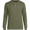 Lands’ End Men’s Super-T Long Sleeve Henley Shirt(River Stone Green)