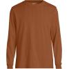 Lands’ End Men’s Super-T Long Sleeve T-Shirt(Rich Ginger Brown)