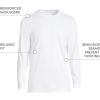 Lands’ End Men’s Super-T Long Sleeve T-Shirt(White)