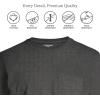 Lands’ End Men’s Super-T Short Sleeve T-Shirt with Pocket(Dark Charcoal Heather)