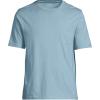 Lands’ End Men’s Super-T Short Sleeve T-Shirt with Pocket(Light Storm Blue)