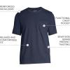 Lands’ End Men’s Super-T Short Sleeve T-Shirt with Pocket(Radiant Navy)