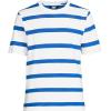 Lands’ End Men’s Super-T Short Sleeve T-Shirt(White/Nautical Blue Stripe)