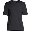 Lands’ End Men’s Super-T Short Sleeve V-Neck T-Shirt(Black)