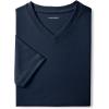 Lands’ End Men’s Super-T Short Sleeve V-Neck T-Shirt(Radiant Navy)