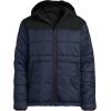 Lands’ End Men’s Weatherproof Reversible Hooded Jacket(Black/Radiant Navy)