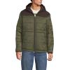 Lands’ End Men’s Weatherproof Reversible Hooded Jacket(Rich Coffee/Woodland Moss)