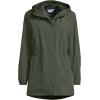 Lands’ End Squall Packable Waterproof Raincoat(Rich Olive Green)