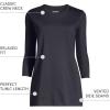 Lands’ End Women’s 3/4 Sleeve Supima Cotton Crewneck Tunic(Black)
