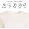 Lands’ End Women’s 3/4 Sleeve Supima Cotton Crewneck Tunic(Fresh Ivory)