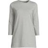 Lands’ End Women’s 3/4 Sleeve Supima Cotton Crewneck Tunic(Gray Heather)