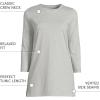 Lands’ End Women’s 3/4 Sleeve Supima Cotton Crewneck Tunic(Gray Heather)