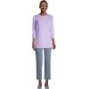 Lands’ End Women’s 3/4 Sleeve Supima Cotton Crewneck Tunic(Lavender Cloud)