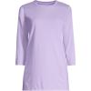 Lands’ End Women’s 3/4 Sleeve Supima Cotton Crewneck Tunic(Lavender Cloud)