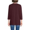 Lands’ End Women’s 3/4 Sleeve Supima Cotton Crewneck Tunic(Lush Burgundy)